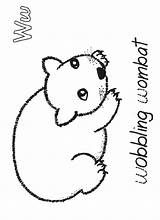 Wombat Coloring Pages Colouring Stew Printable Au Color Crafts Australia Animals Character Google Designlooter Clip Preschool Activities sketch template