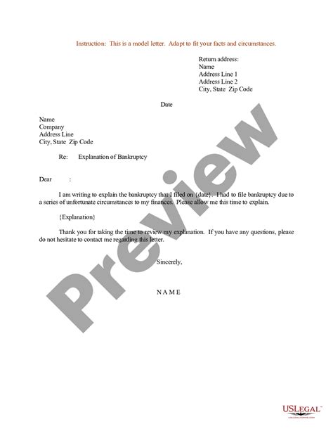 virginia sample letter  explanation  bankruptcy letter