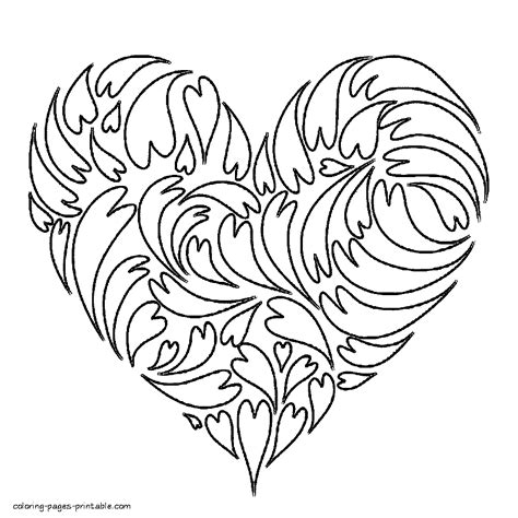printable heart coloring pages  kids  printable heart