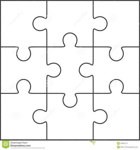 fearsome blank puzzle pieces template ideas  printable