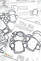 Coloring Jelly Sandwich sketch template