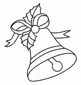 Coloring Christmas Pages Bells sketch template