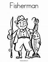 Coloring Pages Fisherman Fishing Clipart Ice Man Color Outline Happy Clip Noodle Cowboy Twisty Poppy Clker Built California Usa Print sketch template