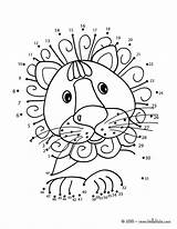 Lion Dot Coloring Printable Connect Pages Game Kids Dots Cute Kawaii Animals Hellokids Color Worksheets Print Drawing Animal Printables Games sketch template