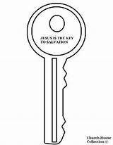 Key Salvation Jesus Coloring Keys Printable Sheet Print sketch template