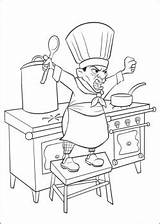 Coloring Pages Disney Ratatouille Chefs Master sketch template