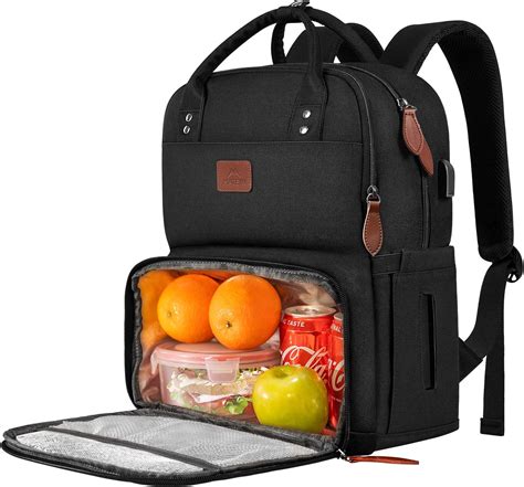 lunch backpack  women insulated cooler backpacks  usb port   college school