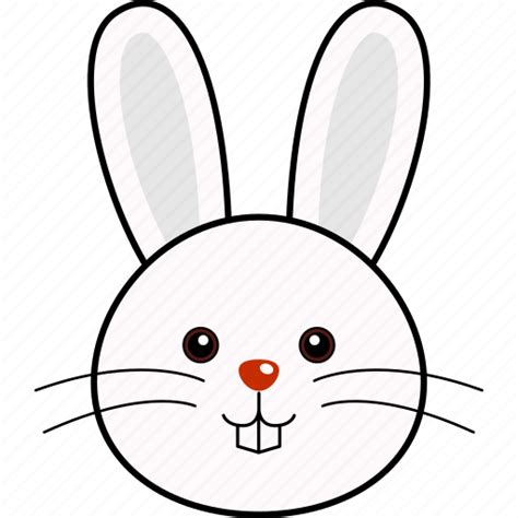 animal bunny cute easter face head rabbit icon