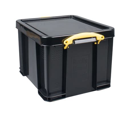 extra strong black  plastic storage box departments