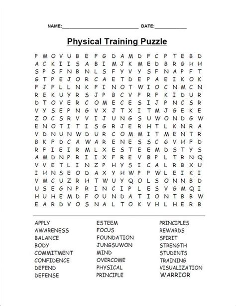 training printable word search  adults kids word search word