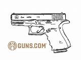 Glock G19 sketch template