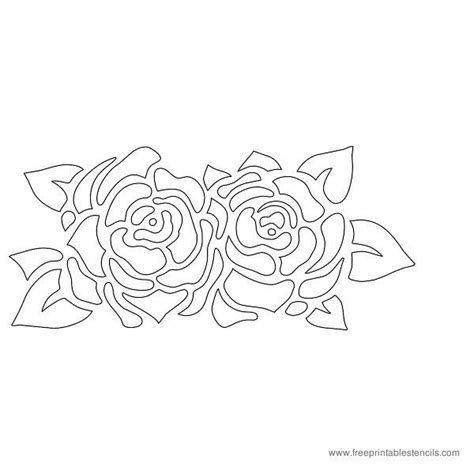 printable rose flower stencil  stencils stencil templates stencil