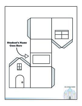 printable  city paper house template paper city house template