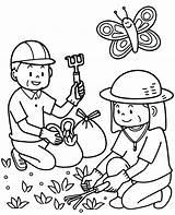 Coloring Planting Plants Garden Children Printable Worksheet Spring Topcoloringpages Vegetables sketch template
