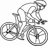 Fietsen Fietser Kleurplaten Cycling Fiets Triathlon Bmx 123dessins Racefiets sketch template