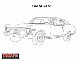 Coloring Pages Chevrolet Chevelle Car Cars 1968 Drawings Race Vehicles Bing Cool sketch template
