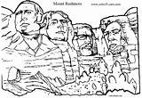 Coloring Dakota South Pages Rushmore Mount Getcolorings sketch template