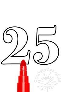 number  template coloring page