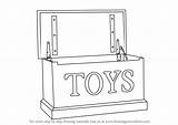 Draw Step Drawing Toy Box Toybox Tutorials Drawingtutorials101 Furniture sketch template