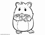 Hamster Coloring Pages Cute Printable Kids Adults sketch template