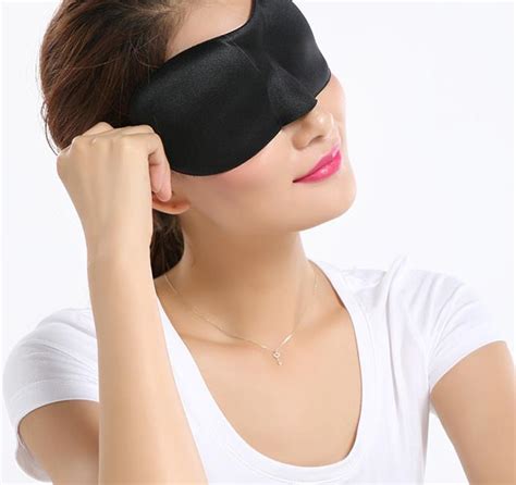 Black 3d Eye Mask Soft Padded Shade Cover Blindfold Adults Eyemask