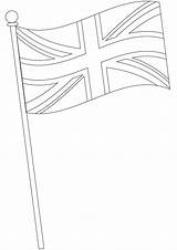 Kingdom Flagge Englische Bandera Londres Malvorlagen Spanische Grossbritanniens sketch template