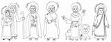 Saints Coloring Pages Holy Family Printable Kids Murals Crafts Ccd Popular Drawing Drawings Year Theme Coloringhome Choose Board sketch template