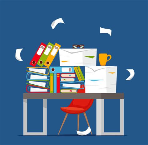 Messy Desk Illustrations Royalty Free Vector Graphics