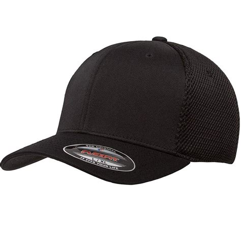lk mens plain baseball cap fitted air mesh flex fit curved visor hat black sm walmartcom