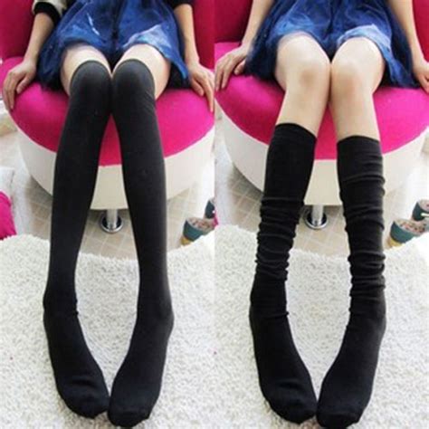 New Fashion Women Girls Long Over The Knee Cotton Thigh High Soft