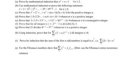 Solved A Prove By Mathematical Induction That N 2 N