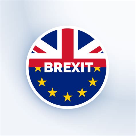 brexit symbol  uk  eu flag   vector art stock