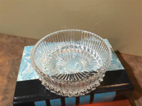 Vintage Avon Clear Cut Glass Candy Dish Bowl 70 S Or Etsy