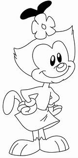 Animaniacs Dot Warner Drawing Draw Easy Step Tutorial Coloring Finished sketch template