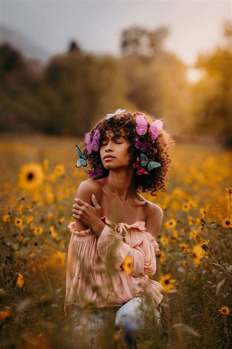 Black Girl Magic Flower Photoshoot Creative Photoshoot Ideas