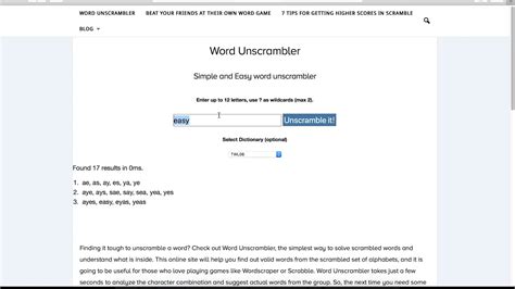 word unscrambler simple  easy word unscrambler youtube