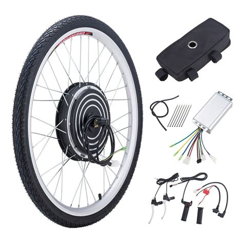 electric bicycle motor kit front wheel   cycling hub conversion  dual mode controller
