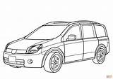 Nissan Coloring Pages Car Cars Minivan Lafesta Funny Color Drawing Kids Skip Main Adults Printable Print sketch template