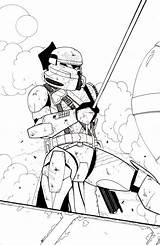 Coloring Clone Wars Star Trooper Pages Comments Officer sketch template
