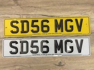 united kingdom gb great britain license plate pair plates sd  mgv