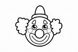 Clown Face Drawing Clipart Easy Scary Coloring Clowns Clipartmag Webstockreview Faces sketch template