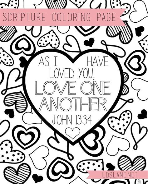scripture coloring page love