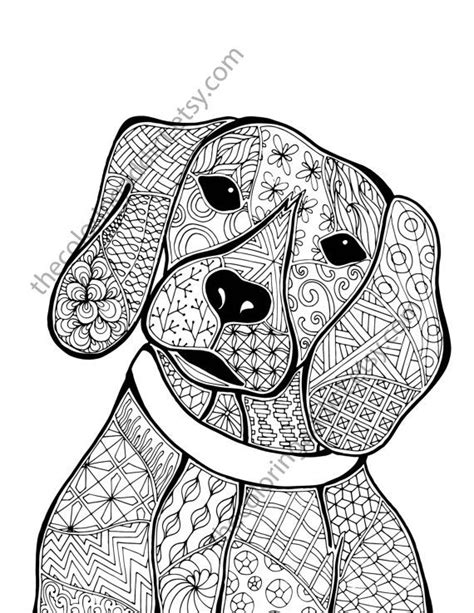 dog coloring page zentangle animals dog coloring book