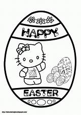Coloring Easter Pages Kitty Hello Print sketch template