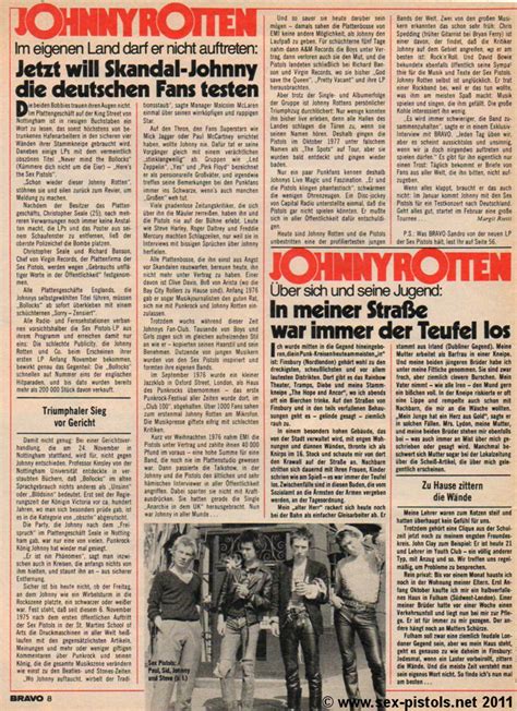 God Save The Sex Pistols West Germany Bravo Magazine