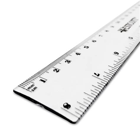 westcott    cm clear plastic ruler imperial  metric