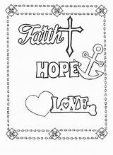 Coloring Faith Hope Pages Kids Printable Adult Book Worksheets Printables Sketch Etsy Cross Color Adults Print Quotes Colorings Motivational Self sketch template