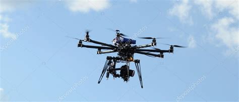 octocopter drone  digital camera  flight  toning   photo stock photo