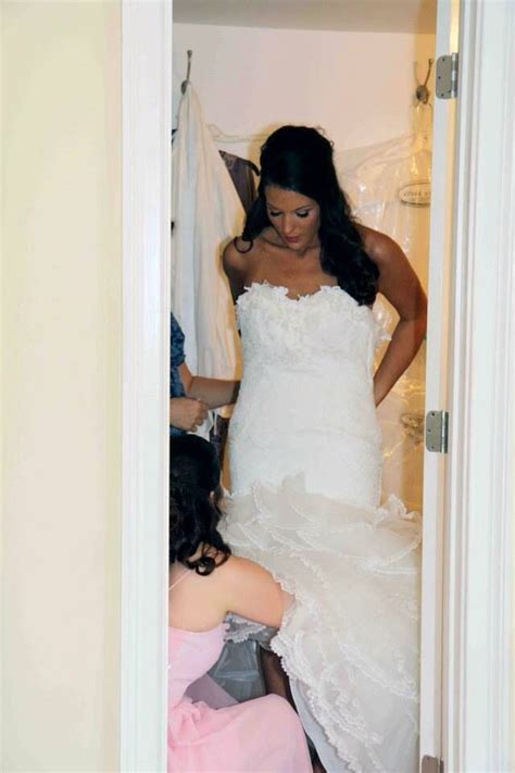 Bride Getting Dressed Wedding Dresses Strapless Wedding Dress Dresses