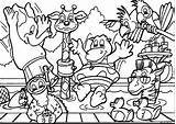 Coloring Animal Funny Pages Getcolorings Zoo Animals sketch template